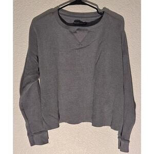 Abercrombie & Fitch Grey Thermal Crop Top - Women's L
